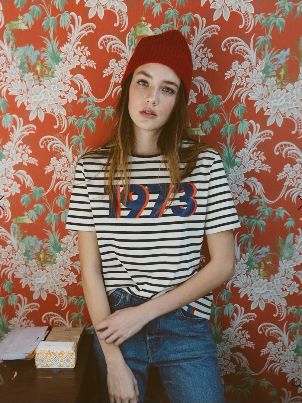KULE X Prinkshop The Modern 1973 Striped Tee Cream/Navy